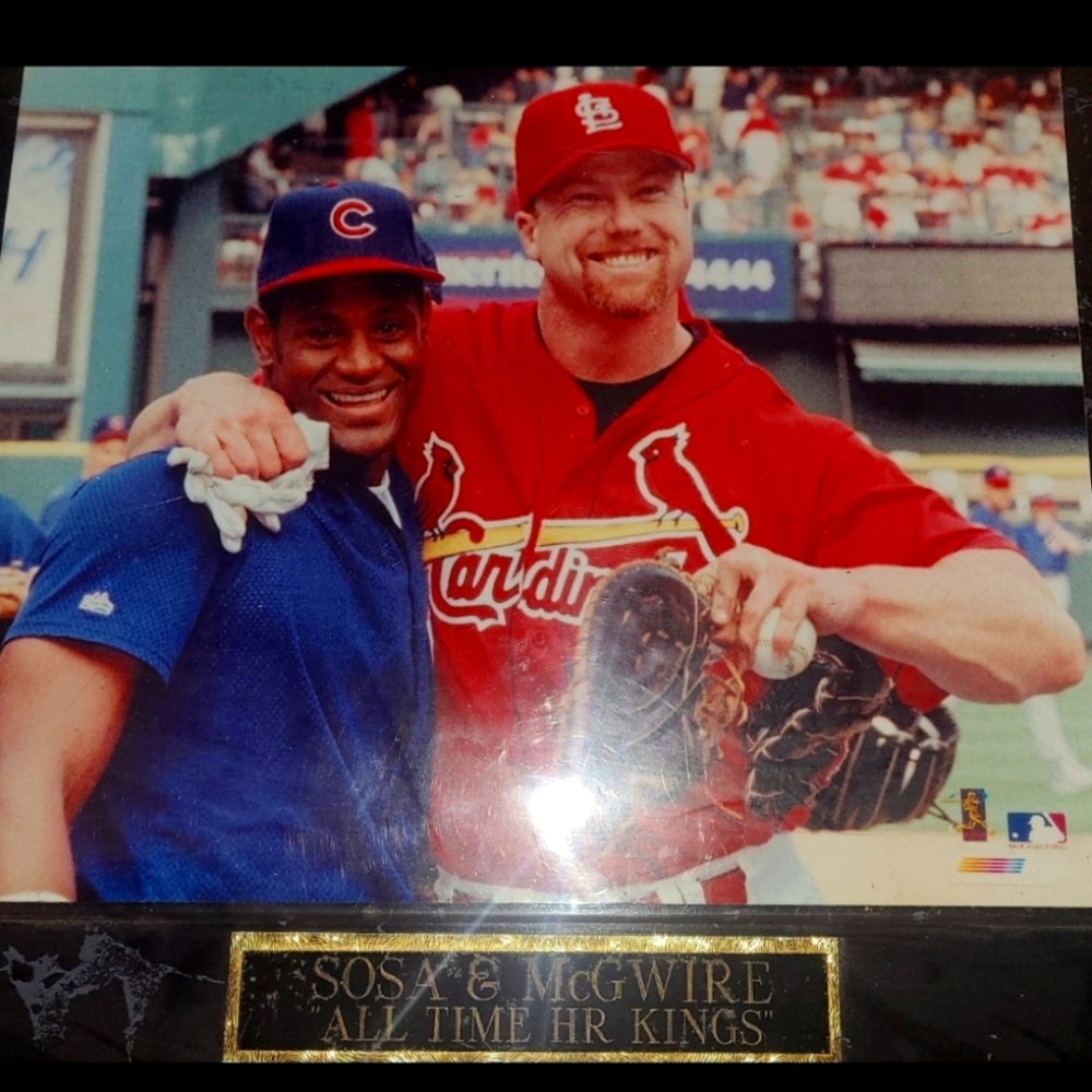 All time home run King's plaque with sammy sosa mark mcguire